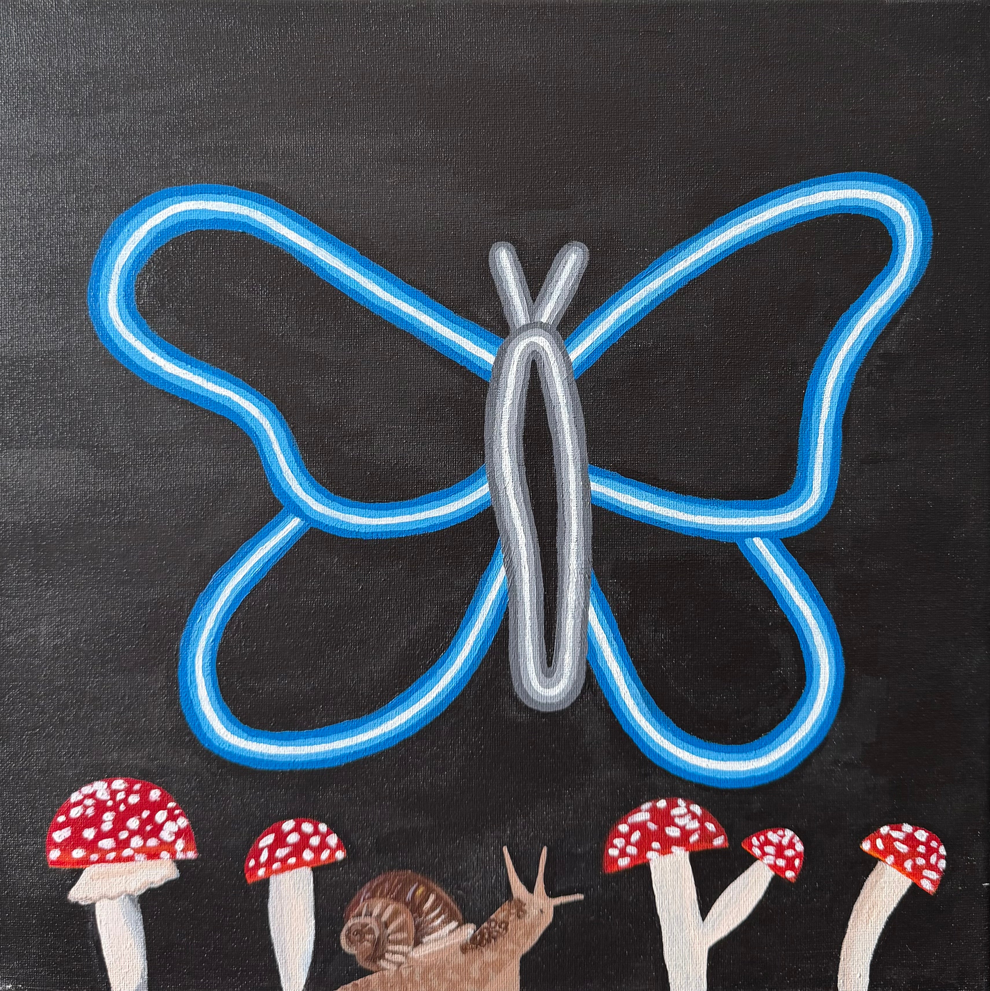 Neon butterfly print