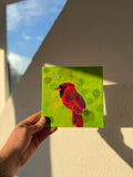 Cardinal acrylic painting