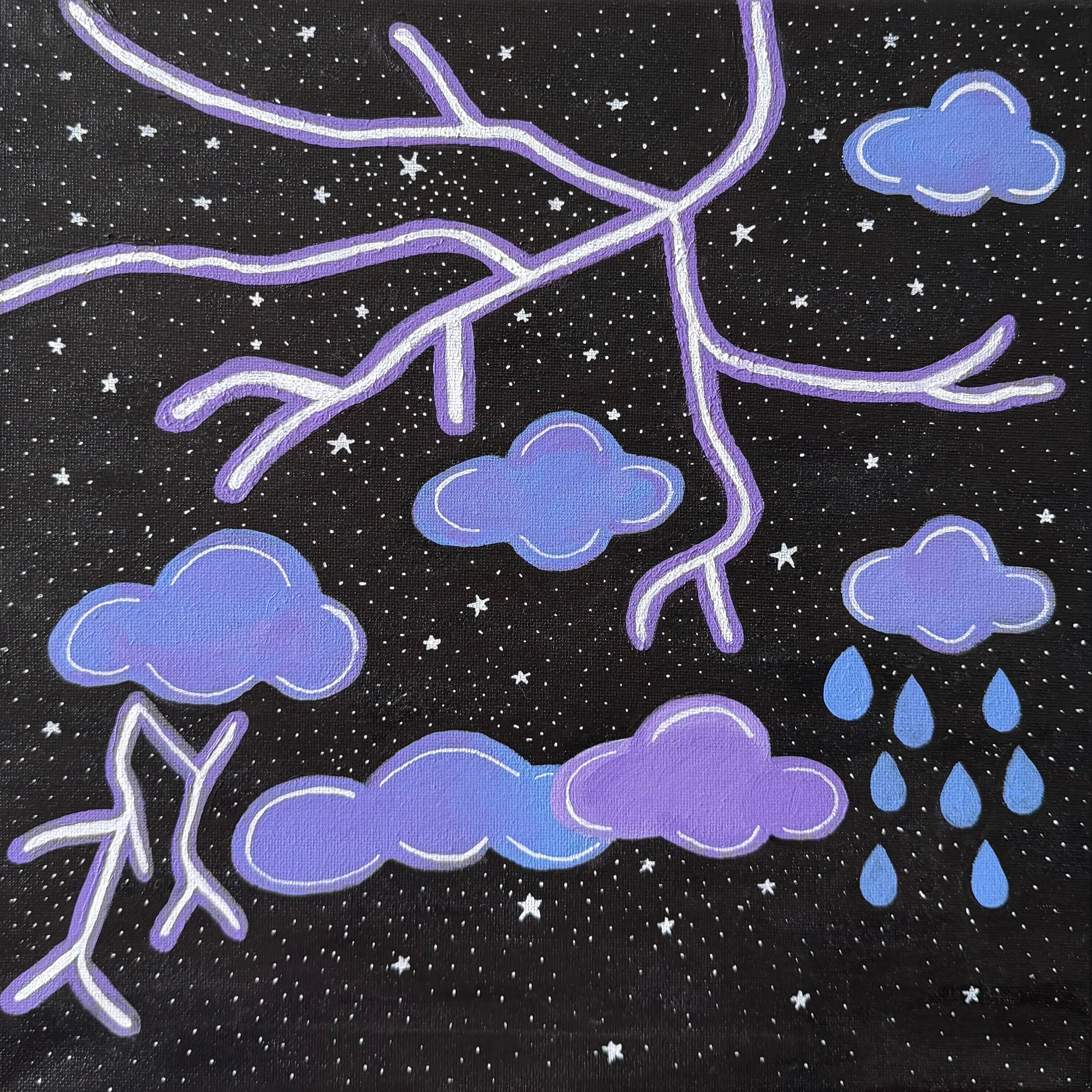 Stormy night print